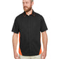 Harriton M586T - Men's Tall Flash IL Colorblock Short Sleeve Shirt  - Black/Snry Yllw