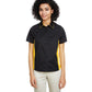 Harriton M586W - Ladies Flash IL Colorblock Short Sleeve Shirt  - Black/Snry Yllw