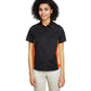 Harriton M586W - Ladies Flash IL Colorblock Short Sleeve Shirt  - Black/Snry Yllw