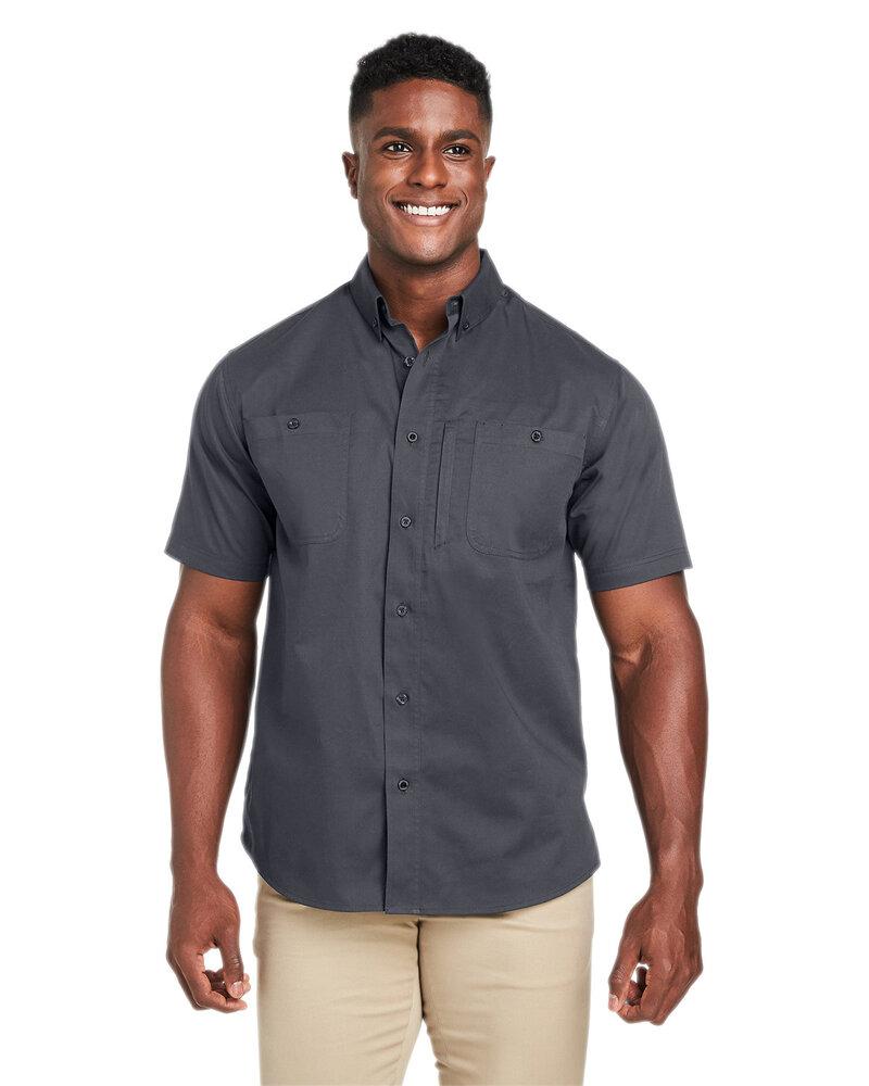 Harriton M585 - Men's Advantage IL Short-Sleeve Work Shirt  - Black