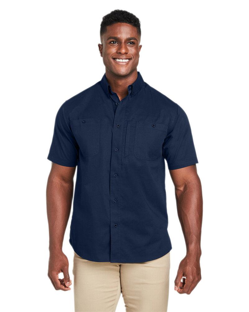Harriton M585 - Men's Advantage IL Short-Sleeve Work Shirt  - Black