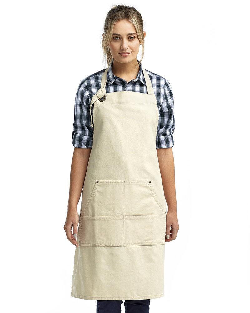 Artisan Collection by Reprime RP137 - "Calibre" Heavy Cotton Canvas Pocket Apron  - Natural