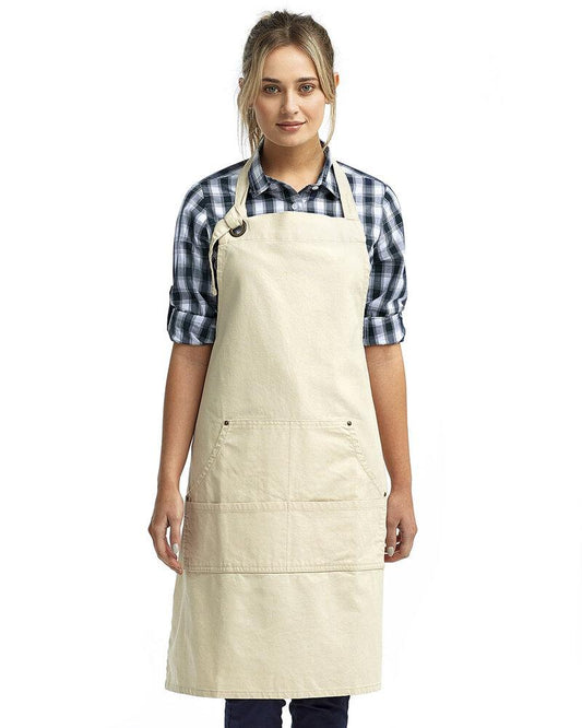 Artisan Collection by Reprime RP137 - "Calibre" Heavy Cotton Canvas Pocket Apron  - Natural