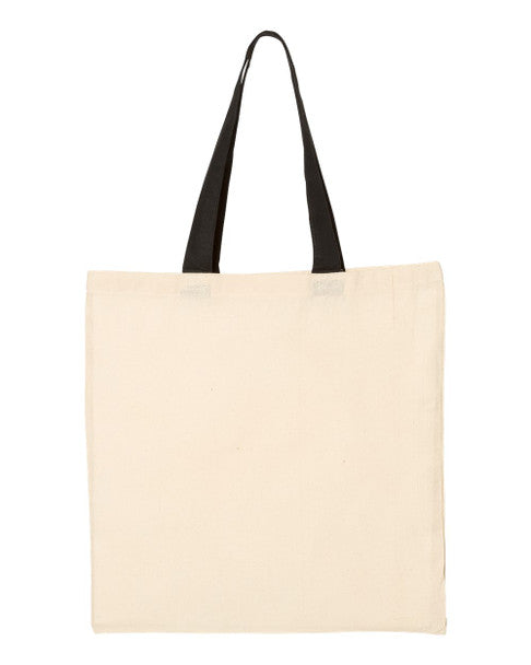 Economical Tote with Contrast-Colour Handles