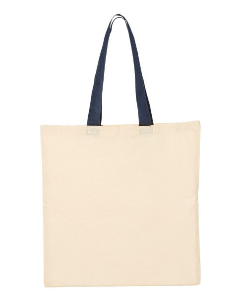 Economical Tote with Contrast-Colour Handles