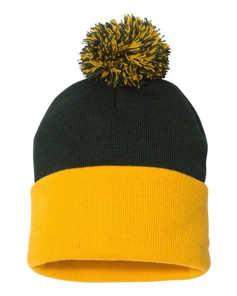 12"Pom-Pom Knit Toque