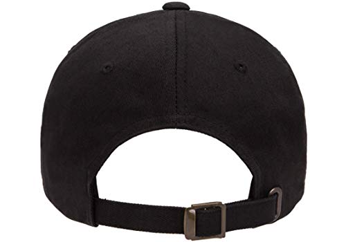Flexfit/Yupoong Men's Cotton Twill Dad Hat, Black, OSFA