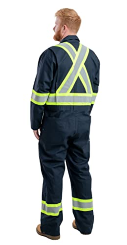 Berne Men's Safety Striped Gasket Unlined Coveralls