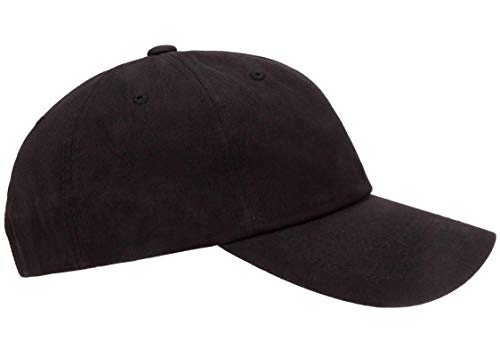 Flexfit/Yupoong Men's Cotton Twill Dad Hat, Black, OSFA