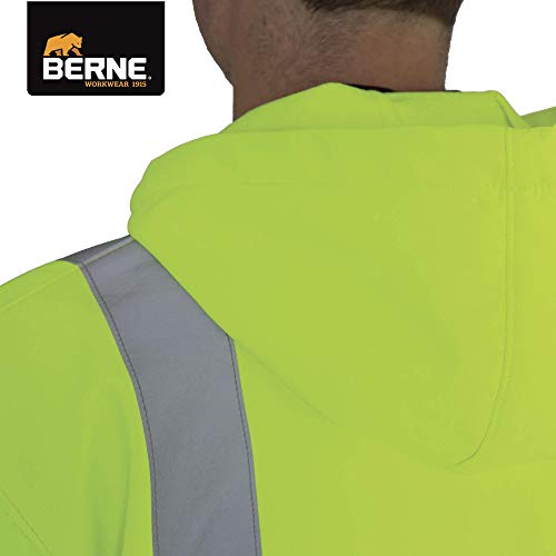 Berne Men's Hi-Vis Class 3 Hooded Softshell Jacket