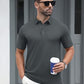 MAGCOMSEN Men's Polo Shirts Short Sleeve Cotton Pique 3 Button Classic Fit Casual T-Shirt Performance Golf Shirts