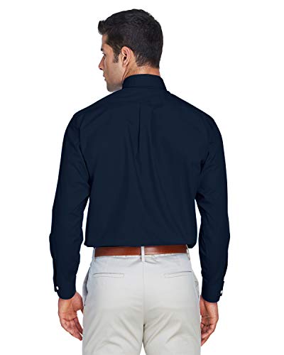 Devon & Jones Men's Crown Woven Collection™ Solid Broadcloth L NAVY