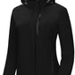 Pursky Women's Softshell Jacket Lightweight Fleece Lined Rain Jacket Waterproof Warm Windbreaker Coat With Removable Hood