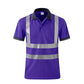 SMASYS Safety Polo Shirt High Visibility - Reflective Shirt Short Sleeve ANSI Standards Construction Work Wear for Men and Women (Purple, S)
