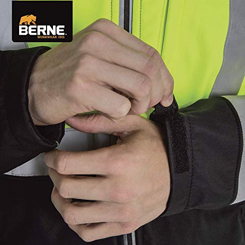 Berne Men's Hi-Vis Class 3 Hooded Softshell Jacket