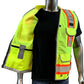 A Reflective Safety Vest For men Class 2 Heavy Woven Two Tone Engineer Hi Viz Safety Vest 3M Tape
