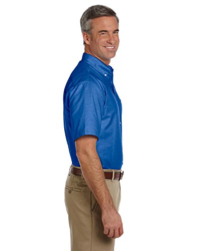 Men's Short-Sleeve Oxford with Stain-Release, Medium, FRENCH BLUE