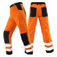 High Visibility Bright Orange Safety Work Pant with Multiple Pockets Construction Work Reflective Pants.