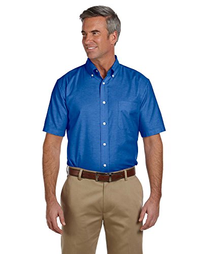 Men's Short-Sleeve Oxford with Stain-Release, Medium, FRENCH BLUE
