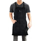 Black Denim Aprons for Men/Women with Pockets Tool Apron Waterproof Adjustable Canvas Apron Lightweight Kitchen Apron Work Apron