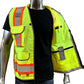 A Reflective Safety Vest For men Class 2 Heavy Woven Two Tone Engineer Hi Viz Safety Vest 3M Tape