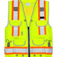 A Reflective Safety Vest For men Class 2 Heavy Woven Two Tone Engineer Hi Viz Safety Vest 3M Tape