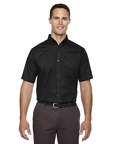 Ash City - Core 365 Core 365 Optimum Men's Twill Shirt, Black, X-Large Tall