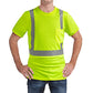 High Visibility Shirts Quick Dry Safety T Shirts with Reflective Strips and Pocket Short Sleeve Mesh Hi Vis Construction Work Class 2 Shirt for Men/Women Lime,XL