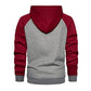 AOTORR Men's Zip Up Hoodie Color Block Long Sleeve Casual Sweatshirt with Pocket