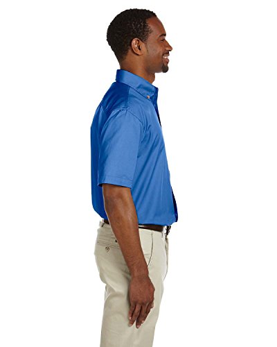 M500S Men's Easy Blend™ Short-Sleeve Twill Shirt with Stain-Release French Blue