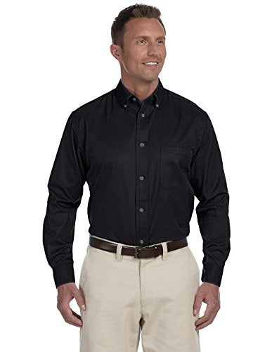Men's Easy Blend Long-Sleeve Twill Shirt with Stain-Release
