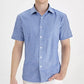 Manwan walk Mens Short Sleeve Plaid Casual Button Down Shirts Gingham Regular Fit Dress Shirts