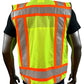 A Reflective Safety Vest For men Class 2 Heavy Woven Two Tone Engineer Hi Viz Safety Vest 3M Tape
