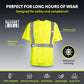 High-Vis Type R Class 2 Wicking T-Shirt - Small | Short Sleeve | High Vis Yellow | ANSI Certified Safety Shirts | 100% Polyester, Moisture-Wicking, Reflective Stripes