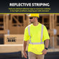 High-Vis Type R Class 2 Wicking T-Shirt - Small | Short Sleeve | High Vis Yellow | ANSI Certified Safety Shirts | 100% Polyester, Moisture-Wicking, Reflective Stripes