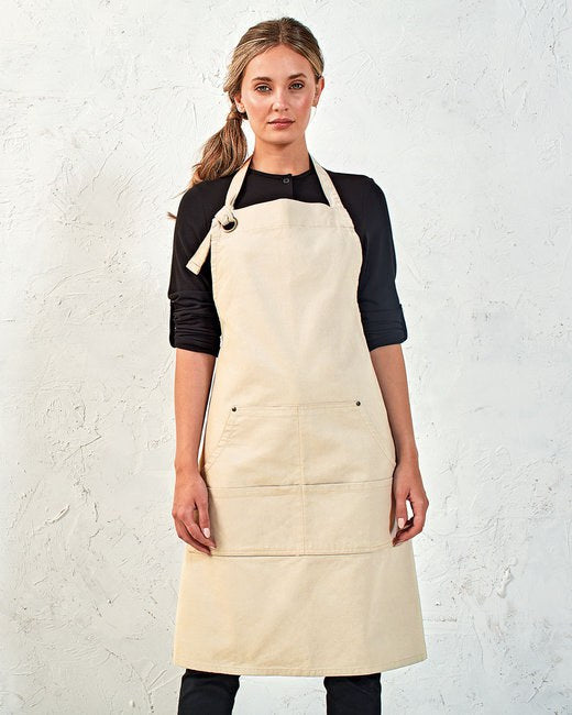 Artisan Collection by Reprime RP137 - "Calibre" Heavy Cotton Canvas Pocket Apron  - Natural