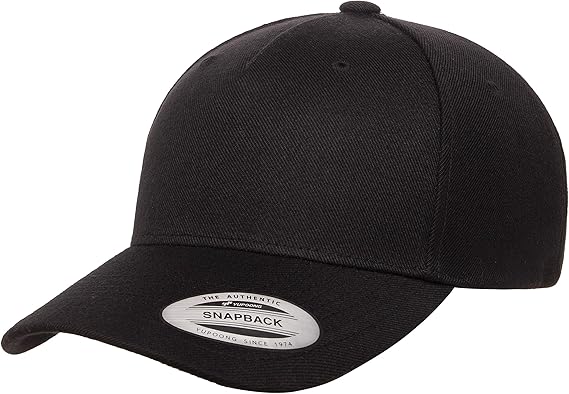 Premium   5-Panel Curved Visor Snapback Cap