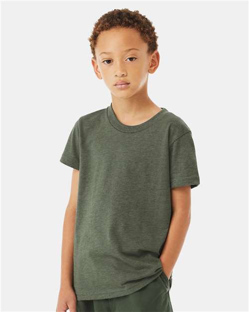 bella-3001ycvc-heather-military-green