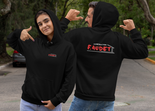 F Audet Construction Black Hoodie