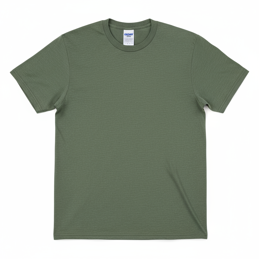 Gildan G5000 Heavy Cotton T-Shirt in Heather Military Green