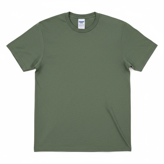 Gildan G5000 Heavy Cotton T-Shirt in Heather Military Green