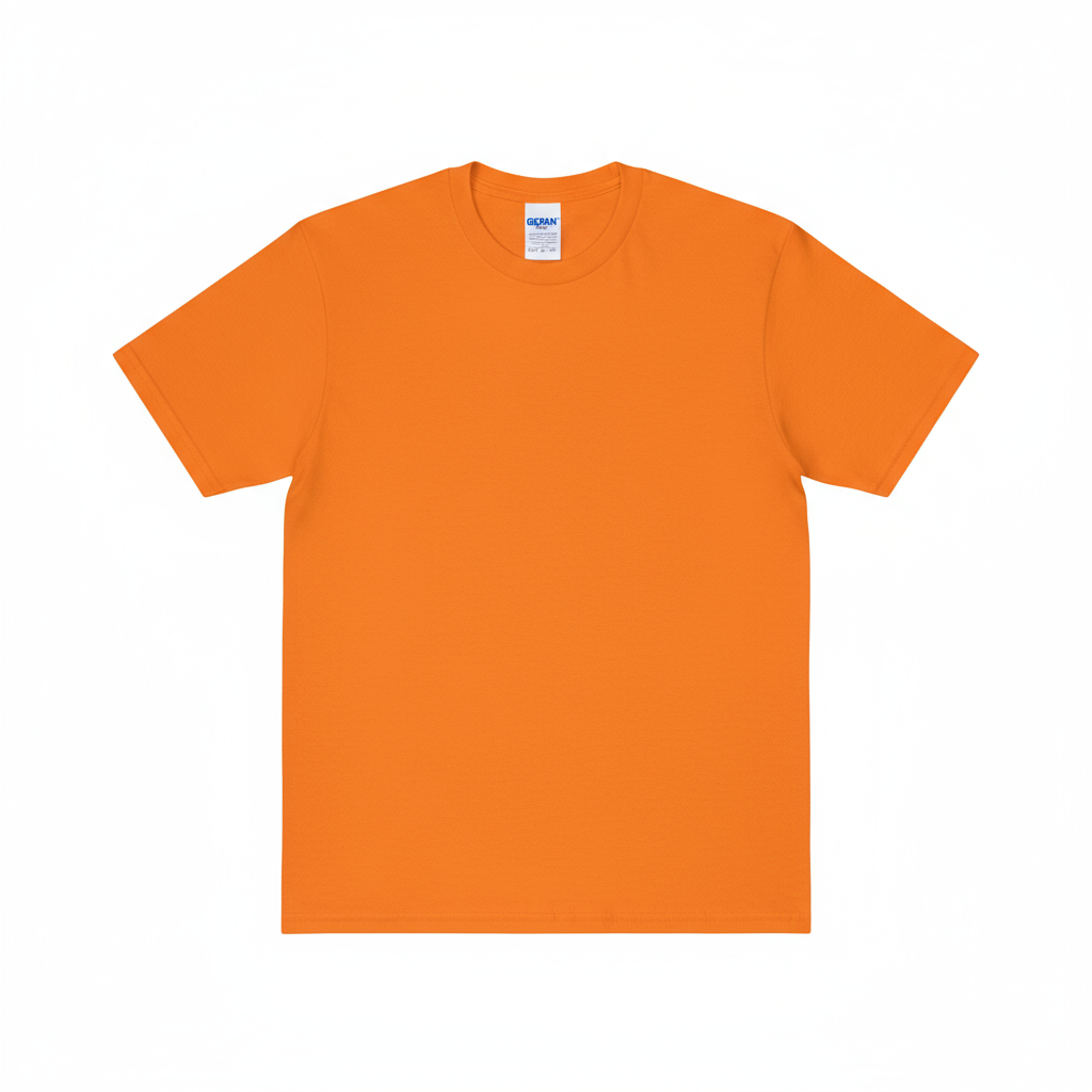 Gildan G5000 Heavy Cotton T-Shirt in Safety Orange