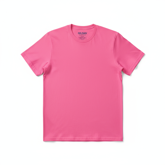 Gildan G5000 Heavy Cotton T-Shirt in Safety Pink