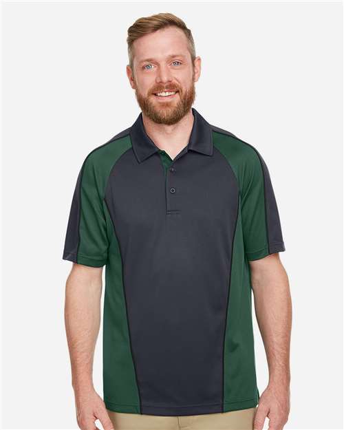 harriton-m385-dark-charcoal-dark-green-black