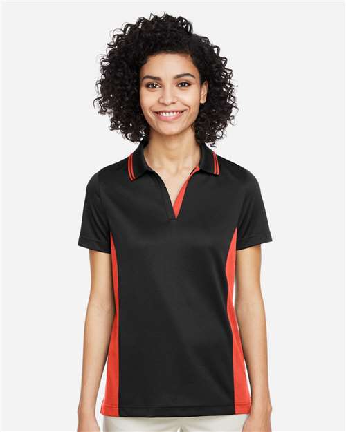 harriton-m386w-black-team-orange