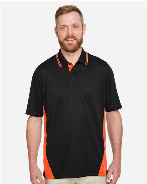 harriton-m386-black-team-orange