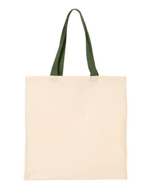 Economical Tote with Contrast-Colour Handles