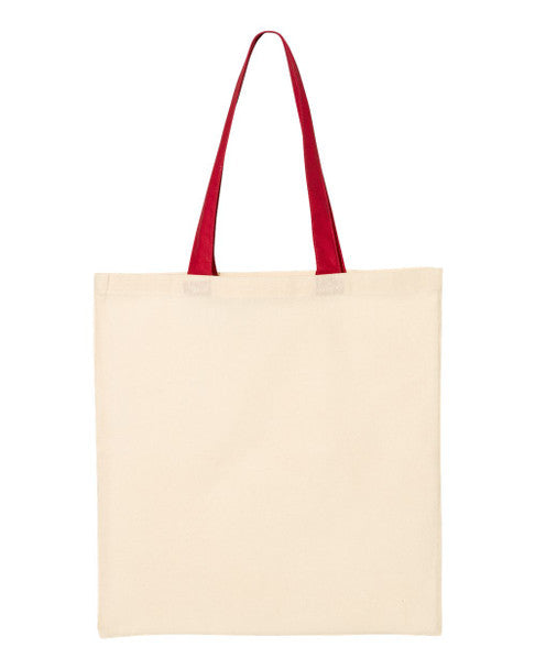 Economical Tote with Contrast-Colour Handles