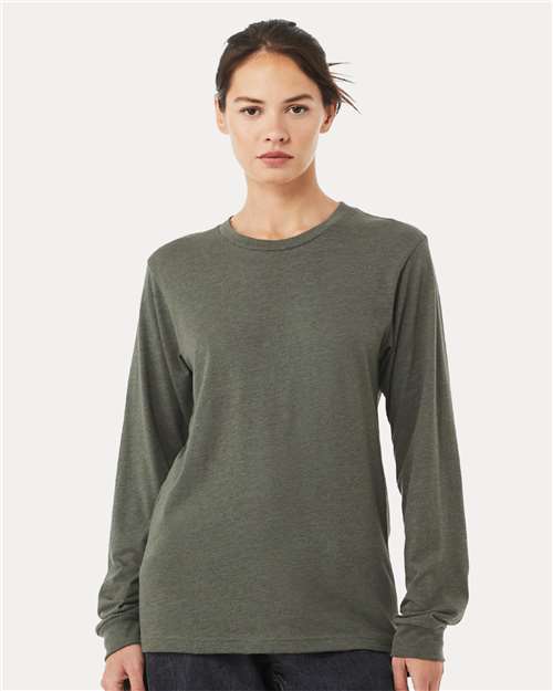 BELLA + CANVAS 3501CVC in Heather Military Green