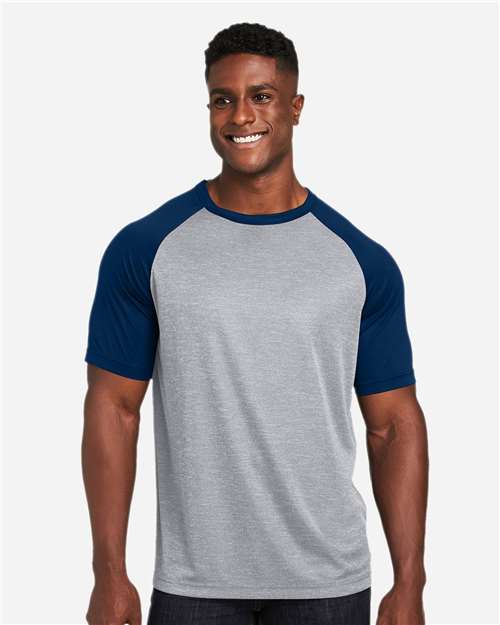 Team 365 TT62 in Athletic Heather/ Sport Dark Navy